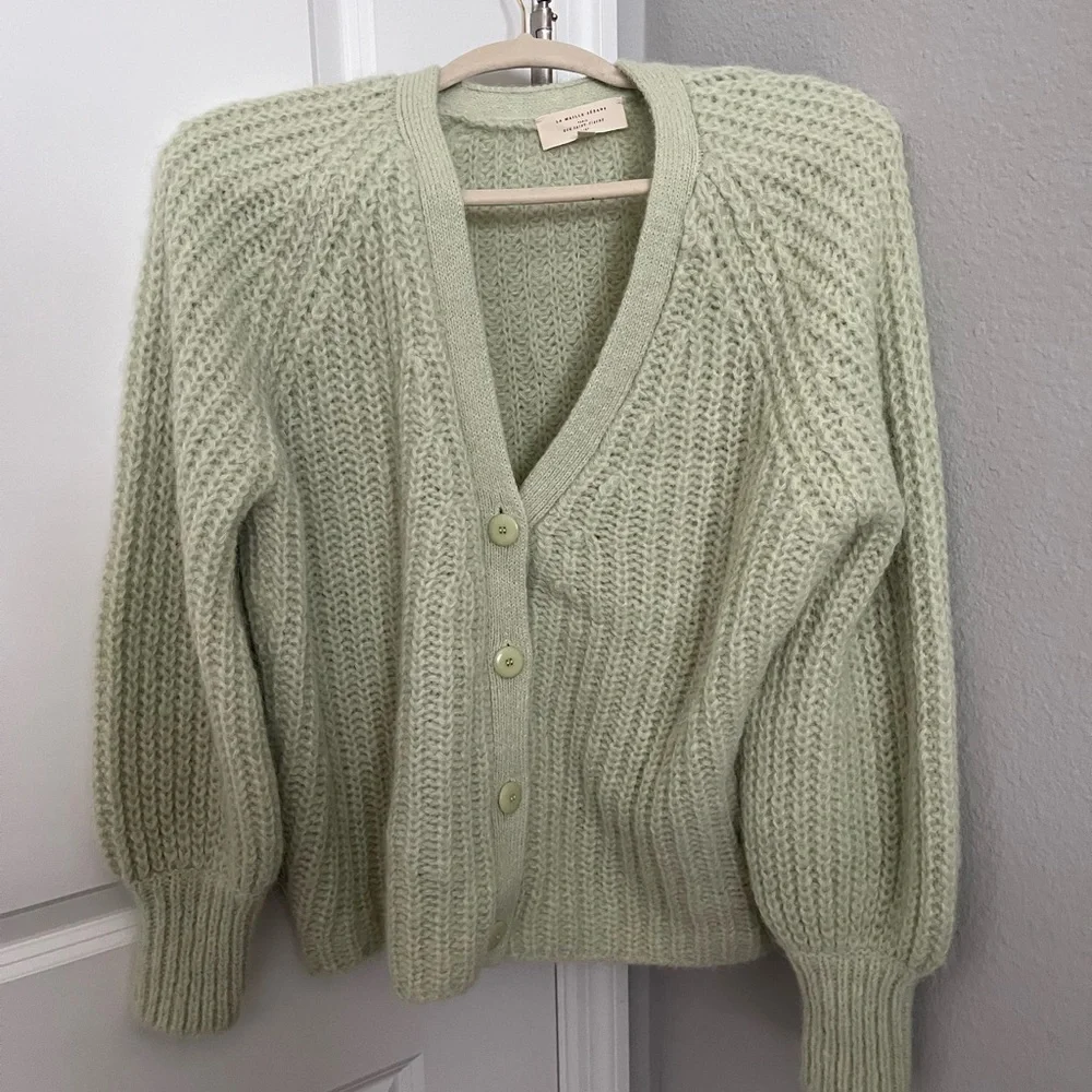 Sezane Mint Basile Cardigan - Picture 3 of 7
